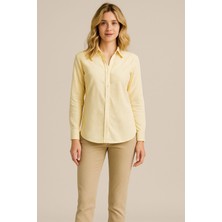 Sarı Oversize Kadın Gömlek