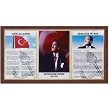 Belirtilmemiş 3'lü Milli Levha Mdf Çerçeve 45 x 90 cm