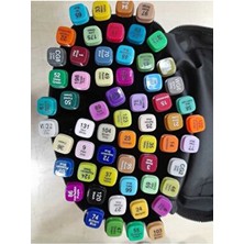 Gebzeli Artist Çift Uçlu Marker Kalem Seti 60LI Özel Bez Çantasında