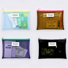 Evocase Makyaj Çantası 4 Renk Çok Renkli Kadınlar İçin Şık Görünüm ve Ergonomik Tasarım