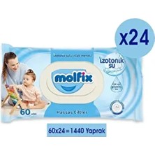 Izotonik Hassas Ciltler Islak Havlu 60LI x 24 ADET(1440 Yaprak)