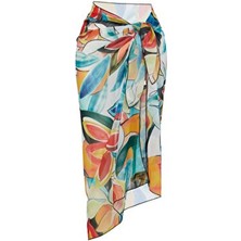 Sailor Moda Bodrum Pareo Çok Renkli Dokuma Desenli Kadın Plaj Modası için Şık ve Rahat