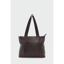 Morgan Deri Omuz Çantası Kahve