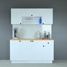 160 cm Ahşap Mdf Tezgahlı Modern Hazır Mutfak