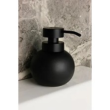 Porselen Siyah Tombul Sıvı Sabunluk ve Deterjanlık