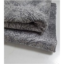 Koltuk Çekyat Örtüsü Açık Gri Damar Desenli Parlak Kaymaz Taban Süngerli Üst Kumaş Kadife 1ADET