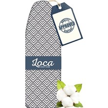 Loca %100 Pamuk 55 x 140 cm Yanmaz Yüzeyli Ütü Masası Kılıfı Oklu Desen 5mm Süngerli