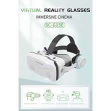 G15E Vr Gözlük Kulaklık ile 3D Sanal Gerçeklik Gözlükleri 4.5-7.0 Inç Cep Telefonu Için Uyumlu