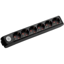 Viko 6 Lı Kablosuz Anahtarlı Klemensli Priz Siyah