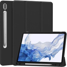 Samsung Galaxy Tab S10 Lite Kalem Şarjına Uygun Kalemlikli Uyku Modlu Stromix Standlı Kapaklı Kılıf SM-X400