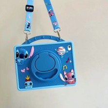 Samsung Galaxy Tab S10 Lite Çocuklar Için Kalemlikli Askılı 360 Derece Standlı Soft Silikon Stiç Kılıf