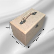 Ahşap Boyanabilir Klipsli Bavul Görünümlü Küçük Takı-Aksesuar Dekoratif Kutu