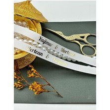 Incili Isimli Grogren Yüzük Kurdelesi Söz Kurdelesi ve Nişan Kurdelesi Damat Kahvesi Peçetehediyeli