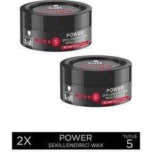 Taft Power Şekillendirici Wax 75 ml x 2 Adet Mega Güçlü Tutuş Özelliği ile Saç Bakım