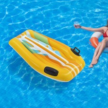 Elite Tutmalı Şişme Sörf Yatak - Havuz Şişme Sörf - Surf Şişme Yatak -Tutmaçlı Şişme Sörf Yatak 112X62 Cm. 1 Adet