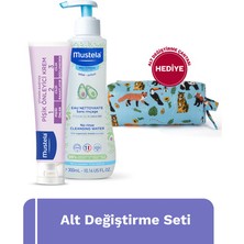 Mustela Çanta Hediyeli Alt Değiştirme Seti- Pişik Önleyici Bakım Kremi 100 ml, Temizleme Sıvısı Bebek