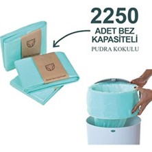 16L Çöp Kutuları ile Uyumlu 2250 Bebek Bezi Kapasiteli 3 Paket Yerli Çöp Poşeti Pudra Kokulu
