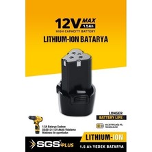 5137 Profesyonel Akülü Vidalama Yedek Batarya 12 Volt (1.5AH)