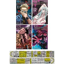 Jujutsu Kaisen 11-12-13-14. Ciltler Manga Seti + Mat. Öğreten Cetvel