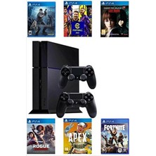SONY Playstation 4 Mat Kasa 500 Gb+ (Yenilenmiş) +2. Ps4 Kol + 15 Dijital Oyun