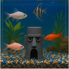 Squidward Balık Yuvası Akvaryum Aksesuarı – Sünger Bob Temalı Balık Evi