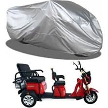 Çift Koltuklu 3 Kişilikli 3 Tekerlekli Elektrik Motosiklet Brandası Lüx Kalite Branda