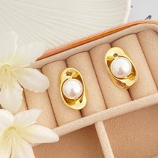 Incili Küpe Istiridye Küpe Kararmaz Xuping Gold