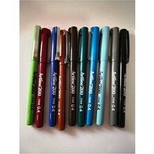 Artline 200 Fineliner 0.4 mm Ince Uçlu Yazı ve Çizim Kalemi 10RENK