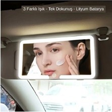 Araç Içi Işıklı Makyaj Aynası Güneşlik LED Işıklı Makyaj Aynası Güneşlik Makeup Make Up Make-Up