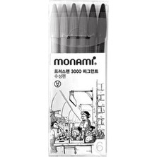 3000 Plus Pen Pigment Fine Liner Siyah-Gri Çizim Kalem Seti 6 Renk