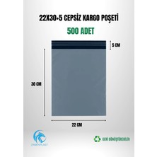 Cepsiz Kargo Poşeti 500 Adet - 22 cm x 30 cm + 5 cm