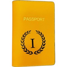 Harf Tasarımlı Deri Pasaport Kılıfı I