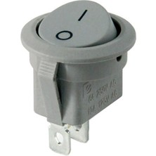 Intercom IC-133B Gri 2 Pinli Işıksız Yuvarlak Açma-Kapama Anahtarı