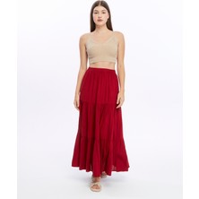 Kırmızı Uzun Etek-Anabel