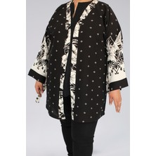 Viskon Kumaş Desenli Kadın Kimono