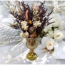 Altın Ayaklı Lale Figürlü Şekerlik,vazo,dekoratif Nişan,sunum Düğün Premium Seri