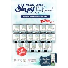 Sleepy Bio Hijyenik Ped 46'lı Normal 17 Al 15 Öde Mega Paket ve Rosıe Makyaj Pamuğu