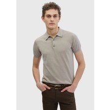 Bej Polo Yaka %100 Pamuk Triko