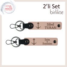 Yat Kulübü Hatırasına Dönüşecek Çapa Motifli Anahtarlık, Isme Özel Set, Yavru Ağzı-Yavru Ağzı