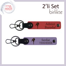 Sporcu Ruhlu Kız Kardeşe Ilham Veren Kalıcı Armağan, Dövüş Temalı Deri Set, Nar Çiçeği-Mor Menekşe