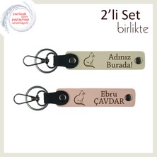 Evcil Hayvanına Anı Bırak, Patili Tasarım, Kişisel Anahtarlık, Sütlü Kahve-Yavru Ağzı