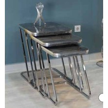 Mim Antrasit - Gümüş Z Zigon Sehpa