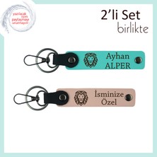 Kaplan Desenli Tarz Sahibi Hediye, Erkek Tarzına Uygun 2’li Kişisel Set, Turkuaz-Yavru Ağzı