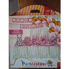 100 Parça Pembe Konsept Doğum Günü Seti