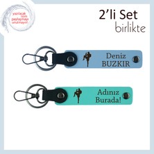 Boks Ruhunu Yansıtan Kalıcı Hatıra, Erkek Sevgiliye Yazı Eklenebilir Anahtarlık, Gök Mavi-Turkuaz