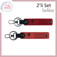 Erkek Sevgiliye Seçkin Hediyelik Tasarım, Kickboks Temalı Yazı Eklenebilir Set, Kırmızı-Nar Çiçeği