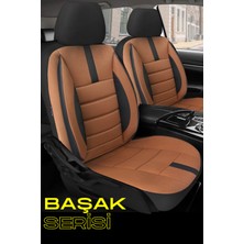 Kia Clarus Station Wagon 1996–2001 Taba Başak Serisi Tay Tüyü Koltuk Kılıfı Seti (Ön–arka, Başlıklı, Yan Airbag Uyumlu)