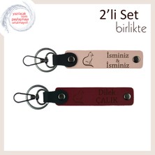 Mırıl Mırıl Kalbine Yakışır Hediye, Patili Desenli, Isme Özel Anahtarlık, Yavru Ağzı-Bordo