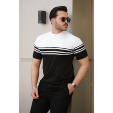 Erkek Çizgili Kısa Kollu T-Shirt