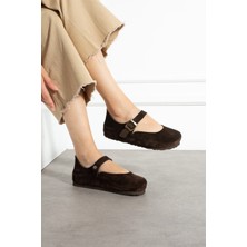 Ottawa Hakiki Deri Mantar Taban Ortopedik Kadın Babet